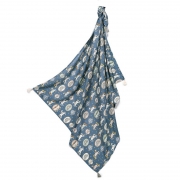 La Millou 包巾-竹纖涼感巾(加大)_140x110cm-旋轉小木馬(藍底)